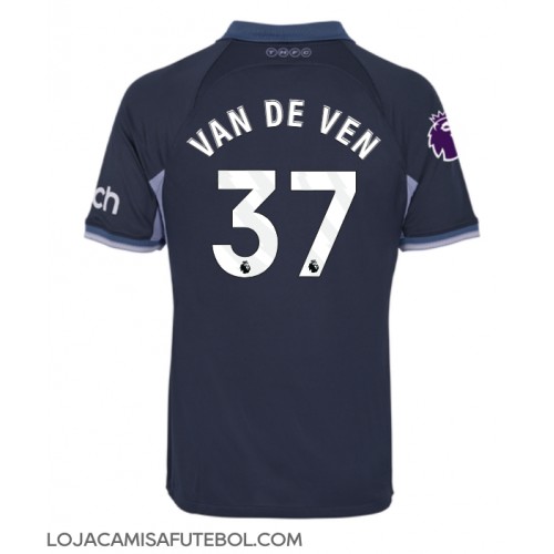 Camisa de Futebol Tottenham Hotspur Micky van de Ven #37 Equipamento Secundário 2023-24 Manga Curta